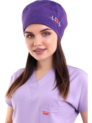 Bilenn Tekstil Bone Kalp Ritim Işlemeli - 128 Mor