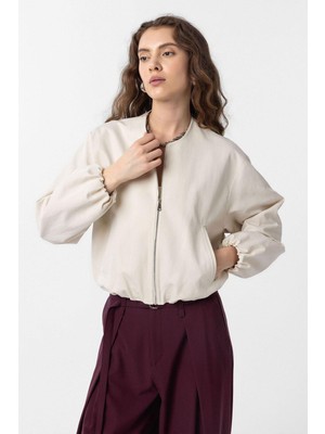 Antioch Taş Crop Kadın Bomber Mont