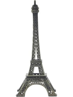 Metal Eyfel Kulesi Biblosu 15 cm – Paris Temalı Dekoratif Masa Üstü Süs Eşyası