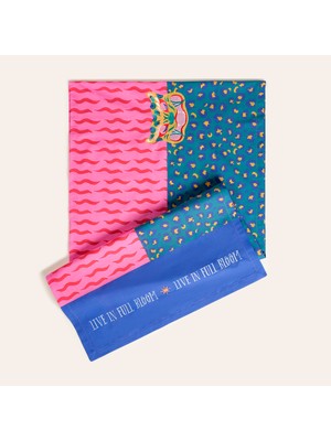 Zsa Zsa Zsu Nilüfer Dijital Baskılı Nakışlı Pamuk Runner 50X180 cm Renkli