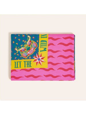 Zsa Zsa Zsu Nilüfer Dijital Baskılı Nakışlı Pamuk Masa Örtüsü 160x240 Cm Renkli