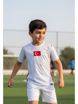 Türkiye Beyaz Milli Takım Çocuk Forması 2026 Fıfa Dünya Kupası Avrupa