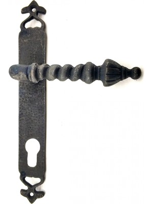 Pika Eco Lounge Antika Tarz Dekoratif Pirinç Burma Banyo Kapı Kolu - 247X35 Mm, Oksit