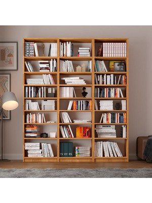 Asra Trend MDF Petra Kitaplık – Ayarlanabilir Raflar, Ev & Ofis Modern Dekoratif Kitaplık, K-24