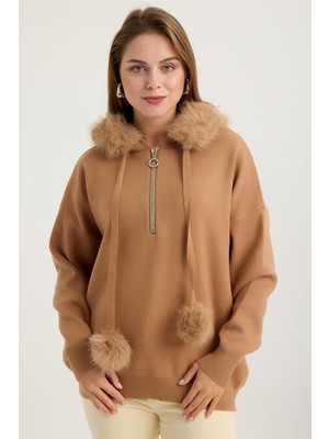 Home Store Peluş Yakalı Triko
