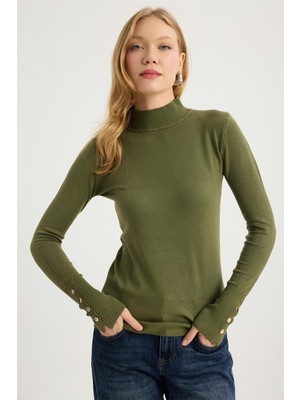 Home Store Dik Yaka Perçinli Triko