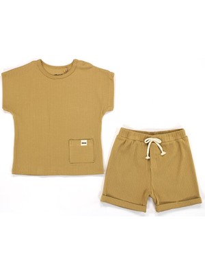 Kidaxi Cep Detaylı Tişört Şort Takım