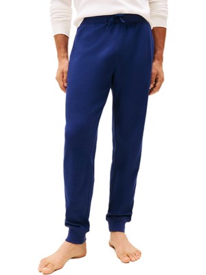 Tommy Hilfiger Erkek Mavi Waffle Jogger Eşofman Altı UM0UM03621