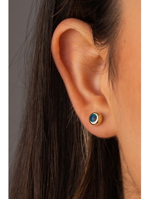 Yavuz Kuyumculuk 14 Ayar Altın Göz Top Küpe