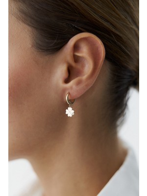 Yavuz Kuyumculuk 14 Ayar Altın Yonca Halka Küpe