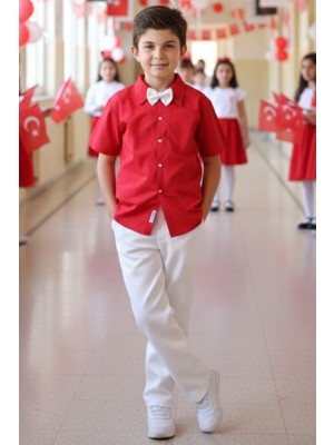 Erkek Çocuk Santino Papyonlu Alt Üst Takım 23 Nisan 29 Ekim 10 Kasım 19 Mayıs Gösteri Kıyafeti