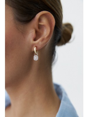 Yavuz Kuyumculuk 14 Ayar Altın Baget Halka Küpe