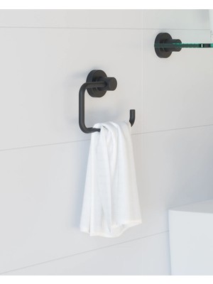 Sonia Tecno Black Tuvalet Kağıtlık, Açık - Mat Siyah