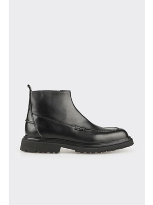 Elle Siyah Deri Erkek Günlük Bot