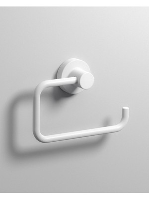 Sonia Tecno White Tuvalet Kağıtlık, Açık - Mat Beyaz