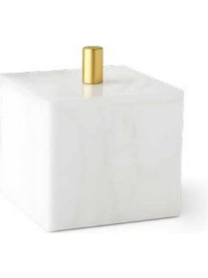 Treesseci Baster Square Pamukluk, Tezgah Üstü, 10X11X10CM - Doğaltaş/altın