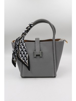Kriste Bell Marka Fular Detaylı Kadın Çanta Kb 26796 - Gri - Std