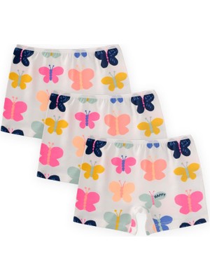 Cigit Üçlü Biyeli Kız Boxser 2-9 Yaş Kelebek Desen