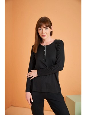 ALFA AKSESUAR 03 Pjs 28048 Kadın Patlı Pijama Takım
