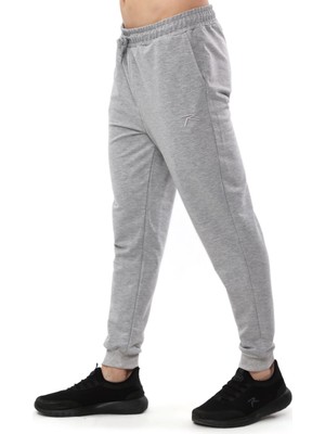 Raru Ribanalı Sweat Pantolon Sentus Gri Melanj