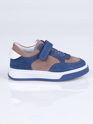 World Kids 2406 Hakiki Deri Spor Ayakkabı B. Kot-Bej - 24