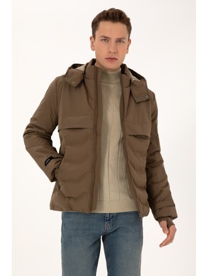U.S. Polo Assn. Erkek Haki Mont 50311636-VR027 Trend Düz Yaka Kolsuz Günlük Kullanım İçin