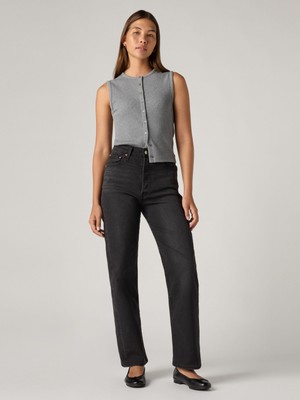 Levi's Ribcage Straight Tk Just A Sec Kadın Gri Jean Kot Pantolon A7743-0016
