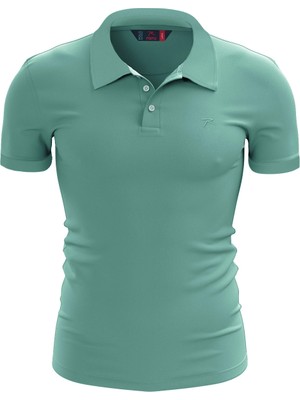 Raru %100 Pamuk Polo T-Shirt Impero Yeşil