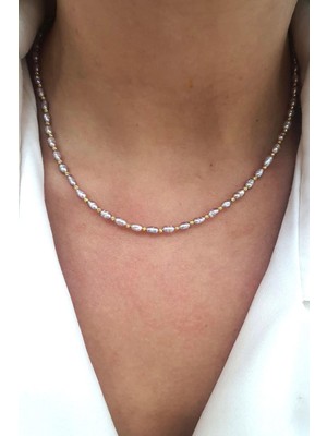 925 Ayar Gümüş Üzerine Altın Kaplama Dorika Detaylı Barok Pembe inci Özel Seri