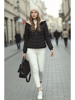 Barbora Kışlık Kapüşonlu Kadın Şişme Mont
