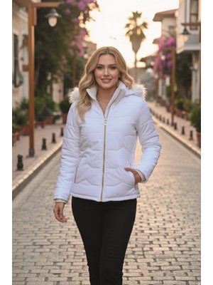 Barbora Günlük Kürklü Şişme Kadın Mont