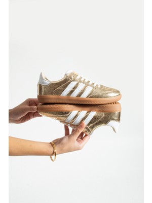 Friend & Trend Şeritli Ince Taban Bağcıklı Trend Kadın Spor Ayakkabı