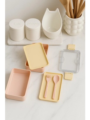 Luno 2 Katlı Yemek Saklama Kabı | Sızdırmaz Beslenme Kutusu | Sporcu ve Diyet Seti