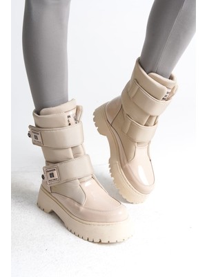 Khi-Zai Elısa Cırt Cırtlı  Paraşüt Kumaş Rugan Kadın Bot Rkt - Krem