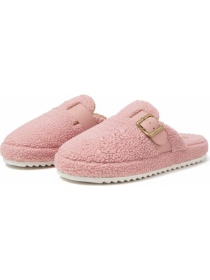 Noliva Kadın Kışlık Peluş Tokalı Ev Terliği