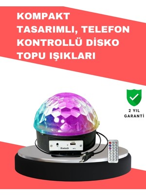 Shopwave Çok Renkli LED Masaüstü Disko Topu Parti Aydınlatma Cihazı