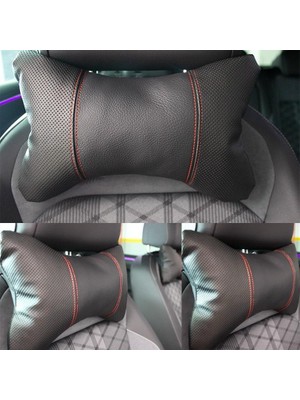 Proton Persona Araç Boyun Yastığı 2 Adet Siyah Kırmızı Şhn