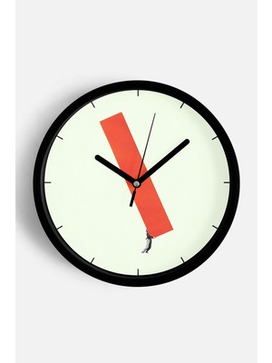 JHAAR Soyut Tasarım Modern Duvar Saati - 30CM - Önü Camlı Siyah Kasa - Sessiz Mekanizma