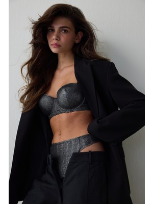 Penti Gümüş Antrasit Bloom Shinny Sütyen