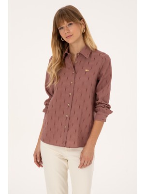 U.s. Polo Assn. Kadın Orkide Gömlek Desenli 50308707-VR221