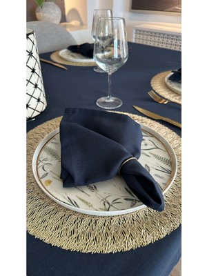 Decamor Home 6 Adet Pamuklu Leke Tutmaz Lacivert Peçete