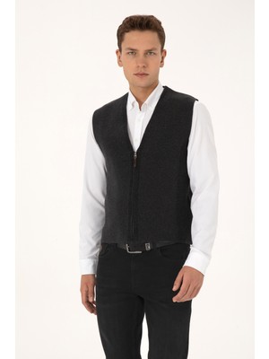 U.S. Polo Assn. Erkek Antrasit Melanj Triko Hırka 50308395-VR081