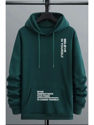 Punix Kids Punıx Kıds Özel Seri Kapüşonlu Belıeve Baskılı %100 Pamuk Yeni Stil Erkek Çocuk Sweatshırt