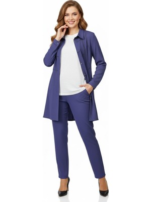 Nazal Kadın Taşlı Bluz Pantolon Tunik 3 Lü Takım BGL-ST04733