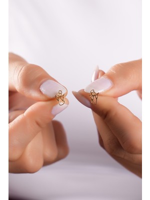 Sunshine 925 Ayar Gümüş , Gold Kaplamalı Melek Model Küpe