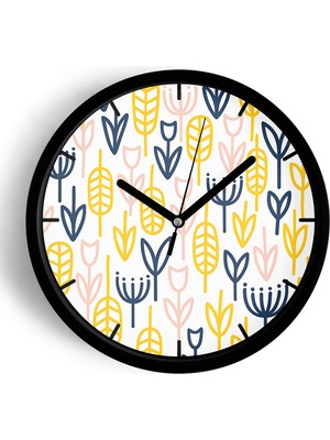 JHAAR Modern Tasarım Duvar Saati - 25CM - Önü Camlı Siyah Kasa - Sessiz Mekanizma