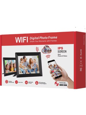 Newdaki Ip Uzaktan Bağlantı 10.1” Wifi Dijital Fotoğraf Çerçevesi Yüksek Çözünürlük 32GB Kolay Paylaşım