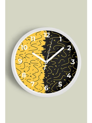 JHAAR Modern Tasarım Duvar Saati - 25CM - Önü Camlı Beyaz Kasa - Sessiz Mekanizma