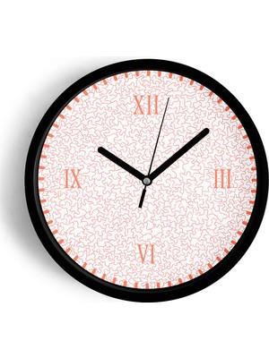 JHAAR Modern Duvar Saati - 25cm - Önü Camlı Siyah Kasa