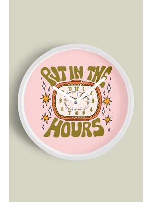 JHAAR Modern Duvar Saati - 25cm - Önü Camlı Beyaz Kasa